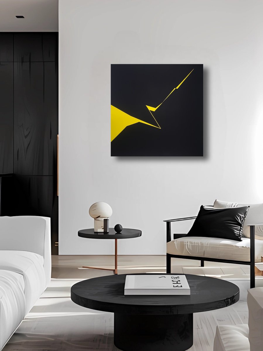 Geometric Abstract Acrylic Painting By Veronika Obushikhina, 31 X 31", Break 10, Original Artwork