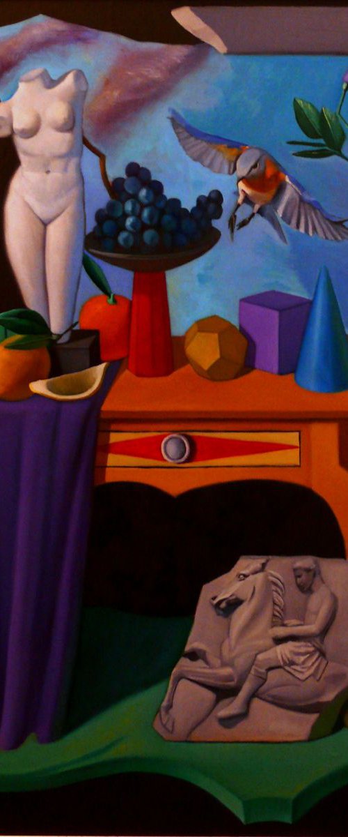 Still Life With Bird In Flight by Paul Rossi