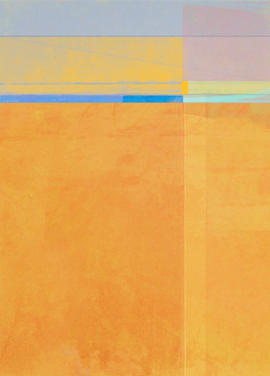 Expressive Abstract Giclee Print By Adrian Bradbury, 17 X 22, Beach #7, Original Artwork