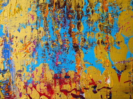"Nirvana" - Gold Abstract Painting Original Canvas Art