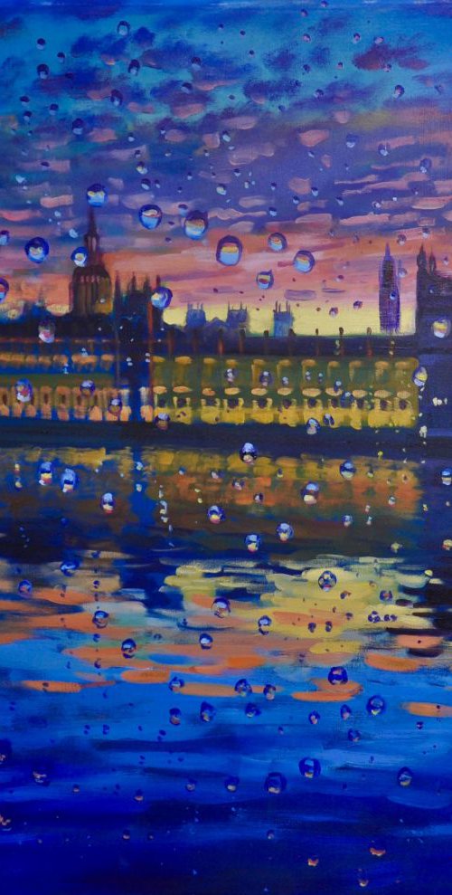 Westminster after the rain 3 (commission) by John Welsh