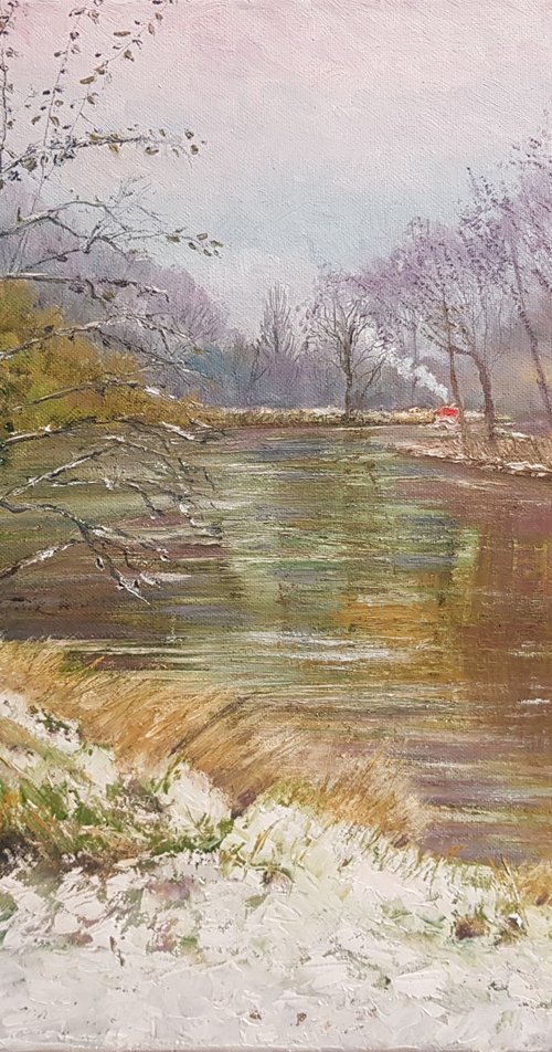 Winter Thames at Kelmscott by Michele Wallington