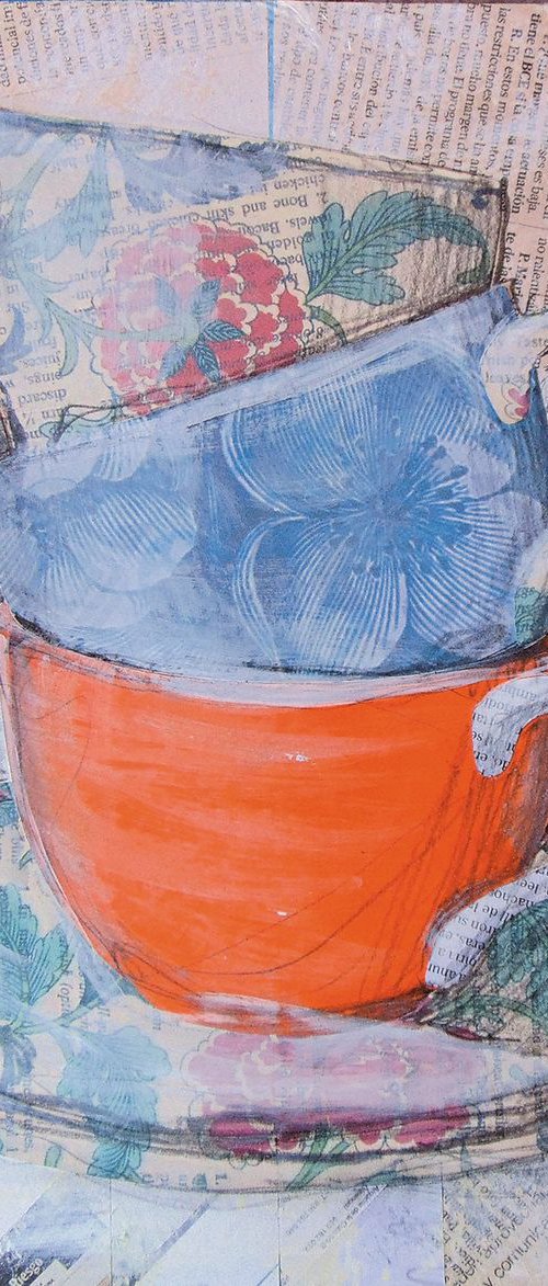 an orange cup by Manel Villalonga