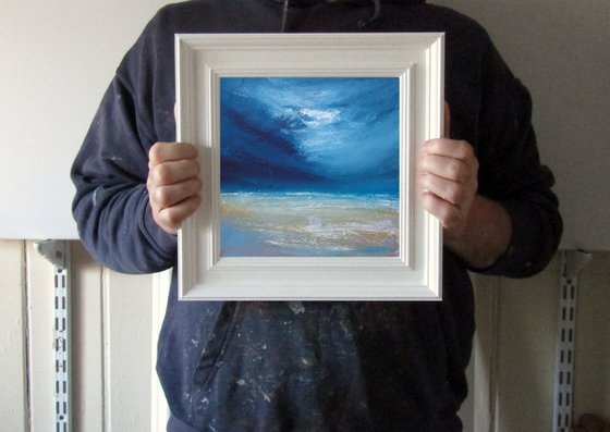 Seascape 1 blue and white coastal sea landscape