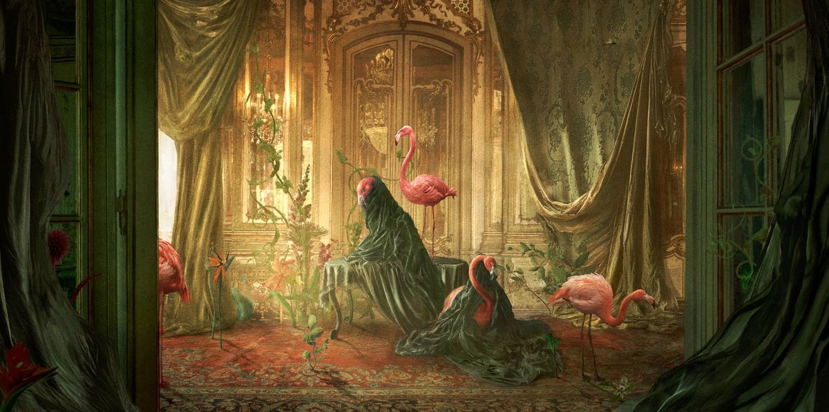 Surrealistic Animal Giclee Print By Nikolina Petolas, 45 X 22", Disclosure, Original Artwork
