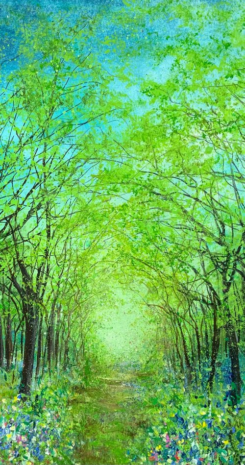 Bluebell Track Lancashire by Jan Rogers
