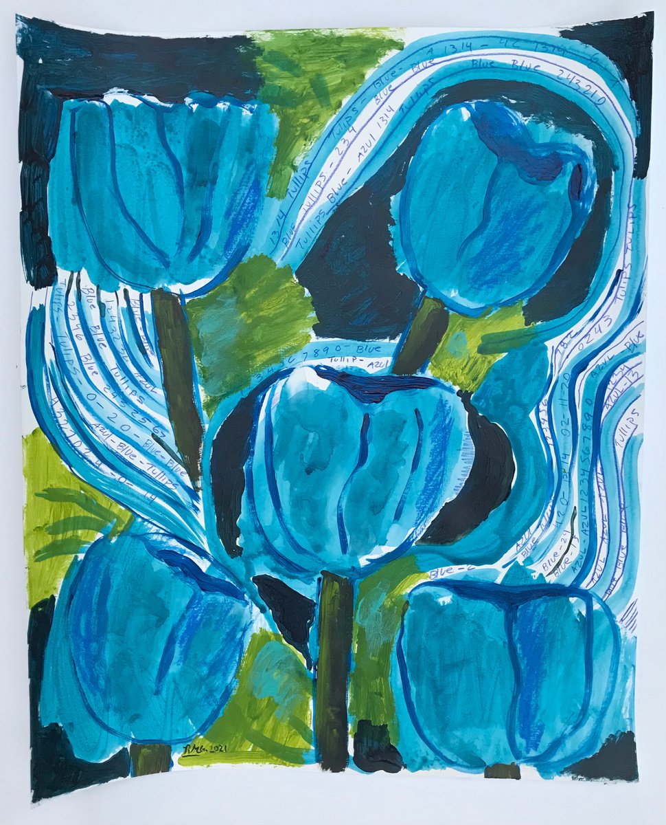Blue Tulips by Roberto Munguia Garcia