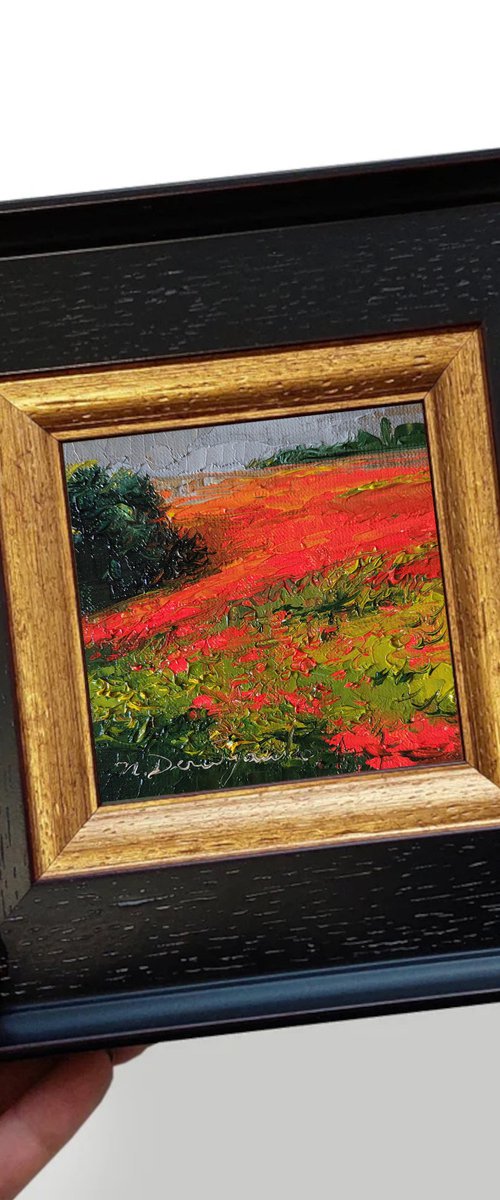 Poppy flowers red fields by Nataly Derevyanko