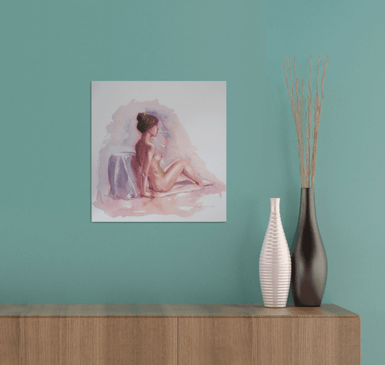 Seated female nude