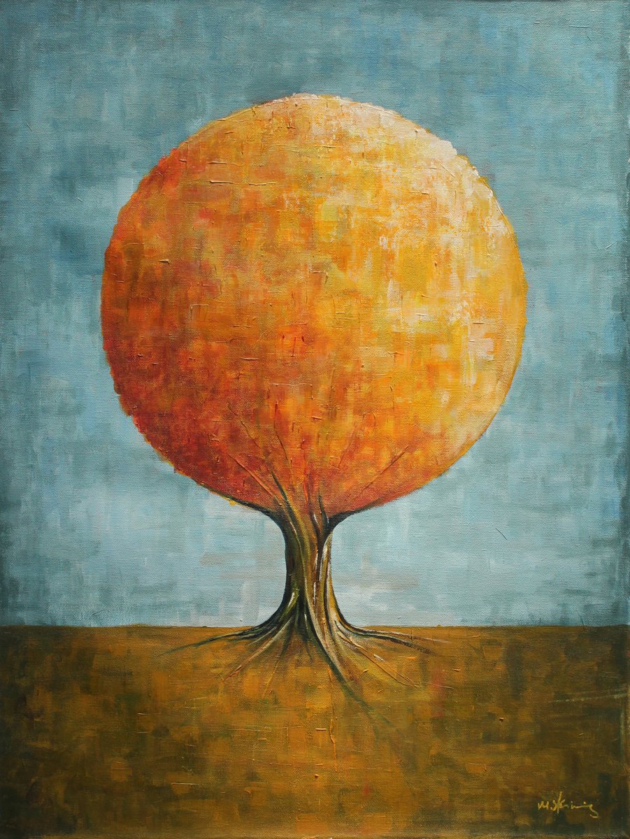 Orange Tree Acrylic painting by mark skirving Artfinder