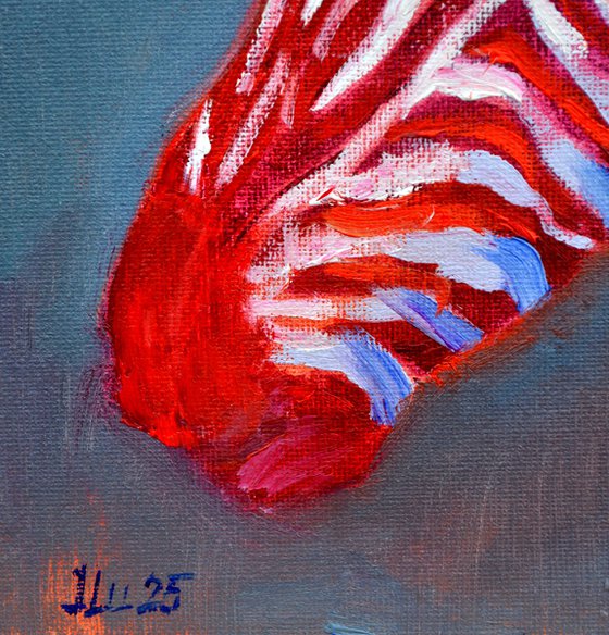 Zebra in red