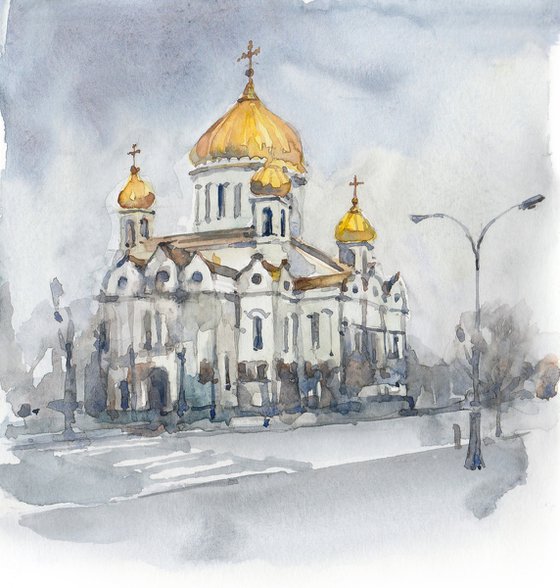 Cathedral of Christ the Saviour in Moscow.