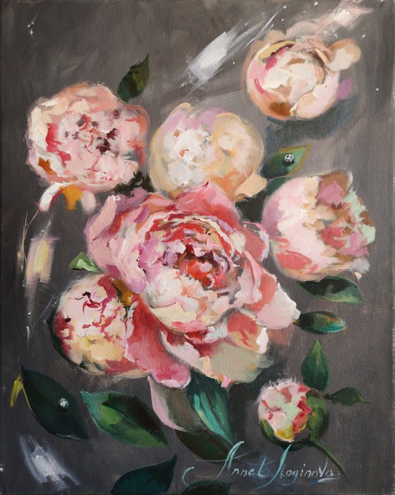 Souffle  - Peonies Original Art