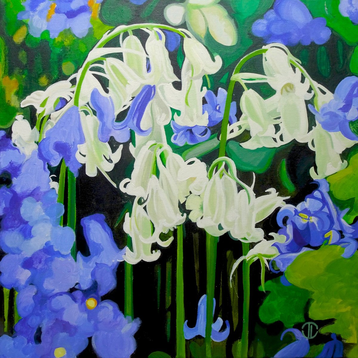Bluebells And Whitebells In The Sun by Joseph Lynch