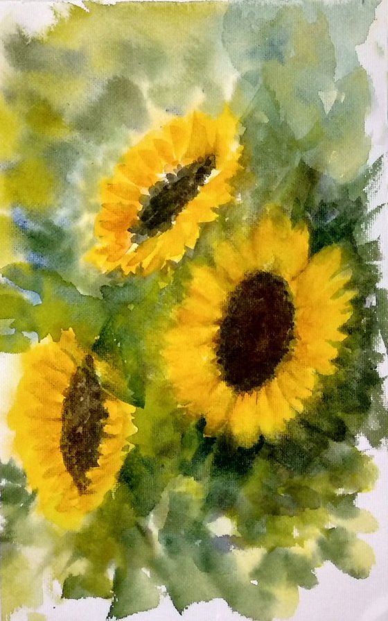 Sunflowers Inspired by Van Gogh