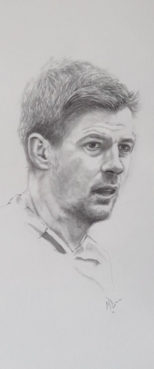 Steven Gerrard. You'll Never Walk Alone. by Mel Davies Original Art