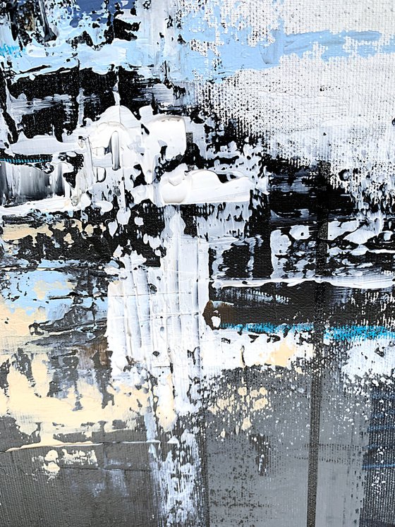 Indigo Umber Abstraction