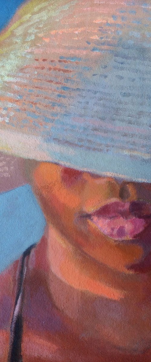 Woman with hat by Anyck Alvarez Kerloch