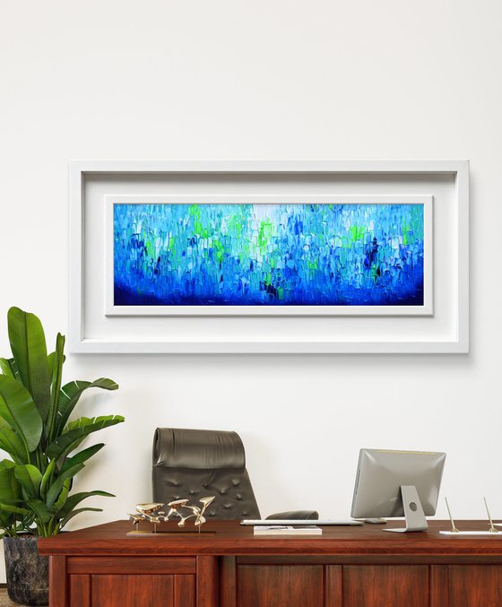 Relief Blue 32 - Large Abstract Ocean