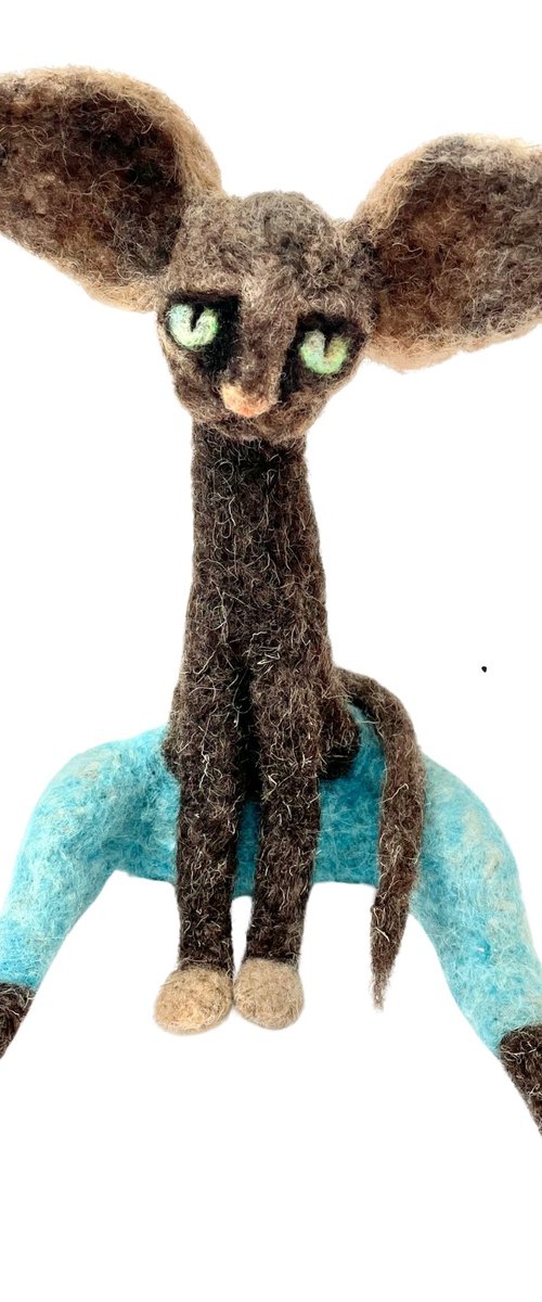 Sergent Pepper, felted cat by Eleanor Gabriel