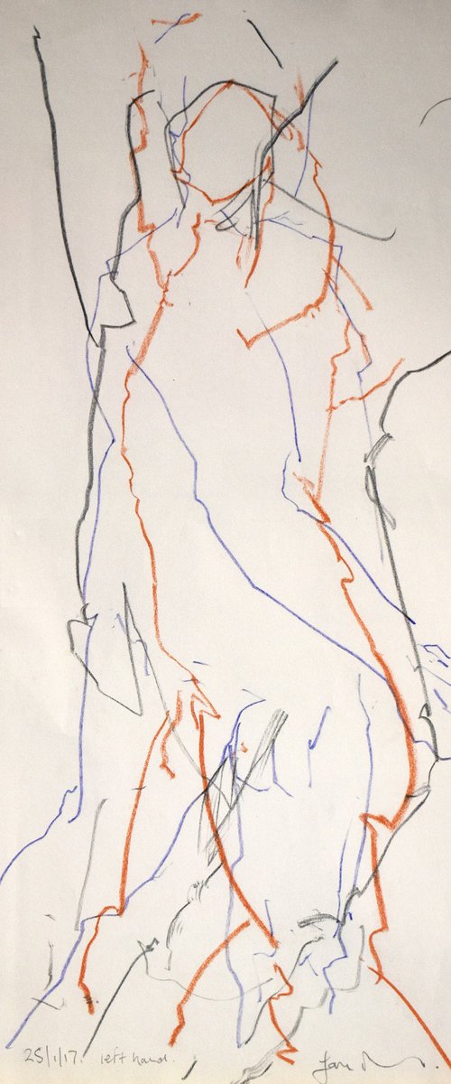 Study of a male Nude - Life Drawing No 508 by Ian McKay