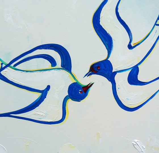 Swallows from Crete 30x24in (76x60cm)