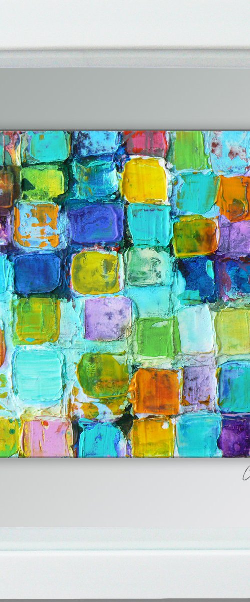 Framed ready to hang original abstract  - Paintbox #2 by Carolynne Coulson