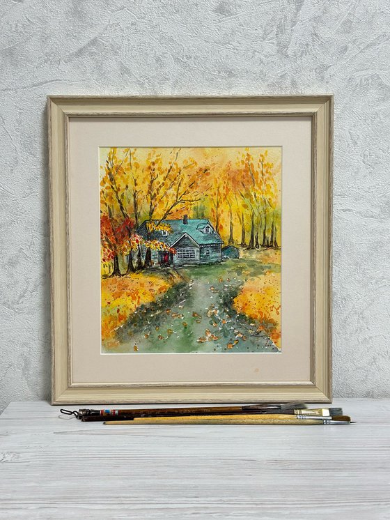 Autumn, watercolor