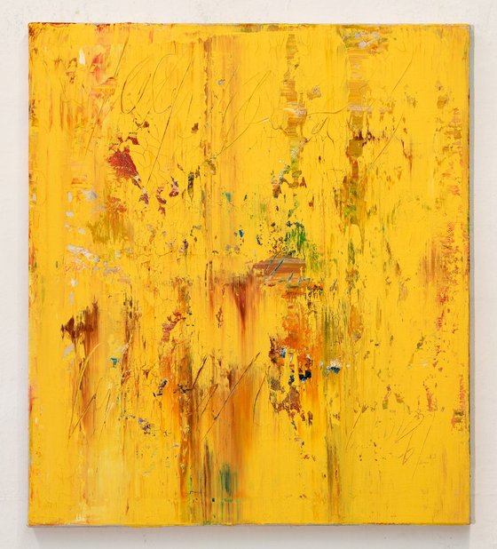 Yellow abstract painting CU054