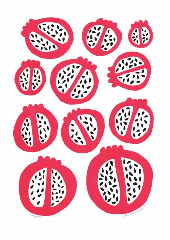 Pomegranates - Unframed - FREE Worldwide Delivery