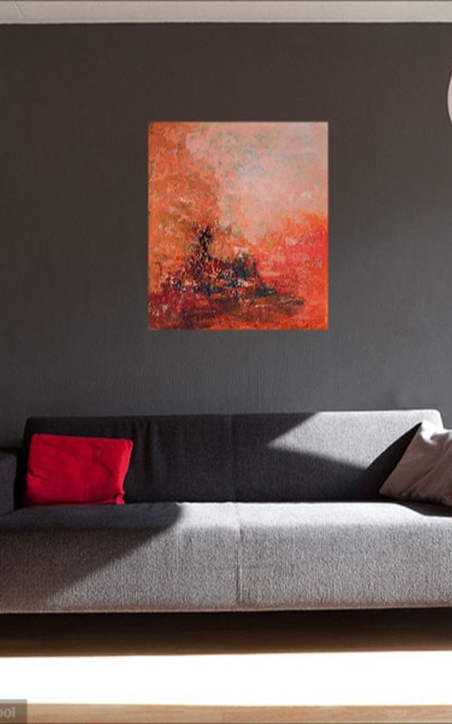 orange landscape III (ref#:731-OP) by Saroja van der Stegen