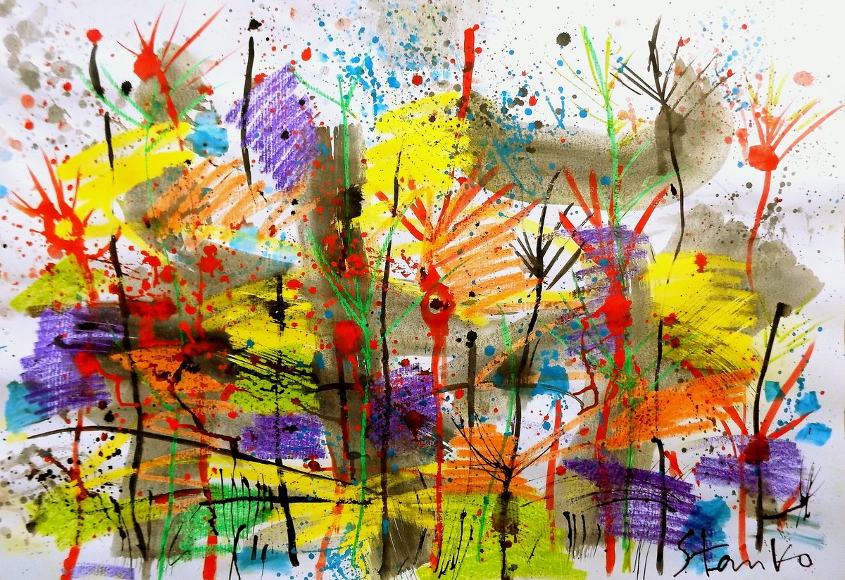  Landscaping On Jazz-Xcvii By Stanislav Bojankov, 39 X 28, Artwork For Sale On Artfinder