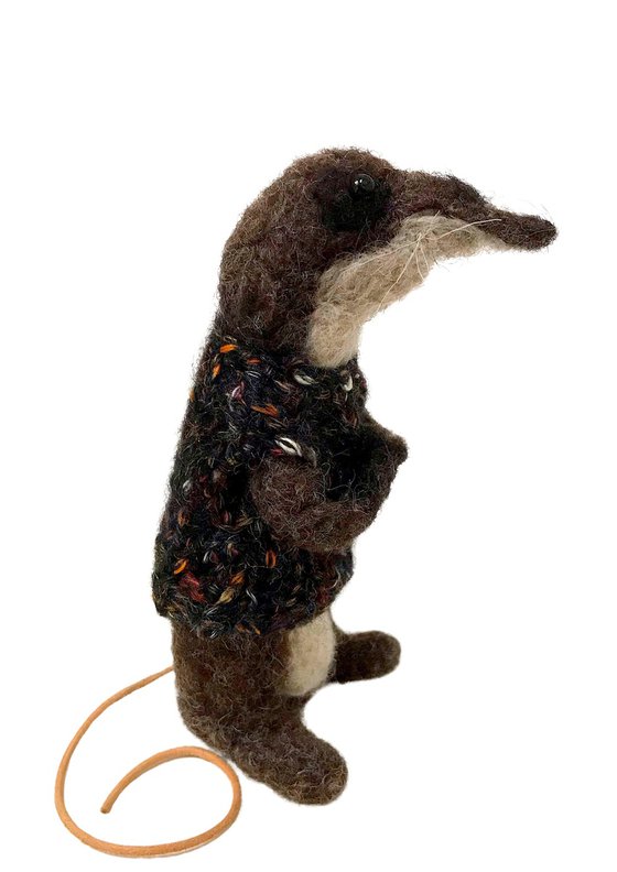 Felted wool Please mouse