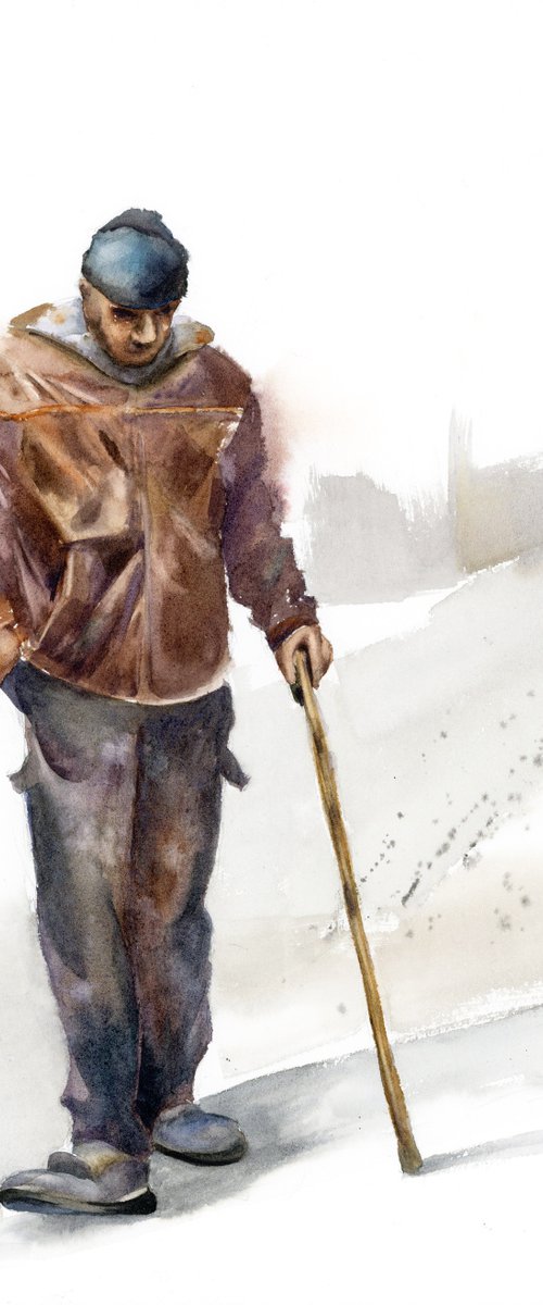Old man by Olga Tchefranov (Shefranov)
