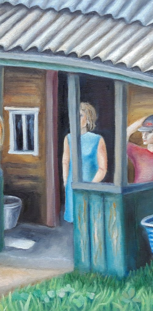 Painting | Oil | In the paradise of shack by Sigita Jakutyte