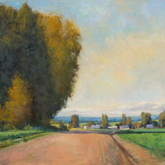 Backroads 4 Afternoon, impressionist landscape plein air.