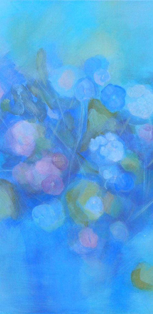 blue flowers by Muntean Floare