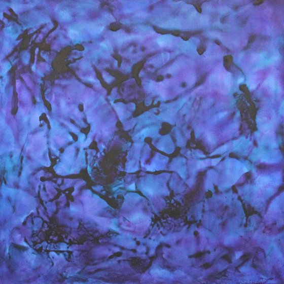 Sapphire Haze/ blue abstract art