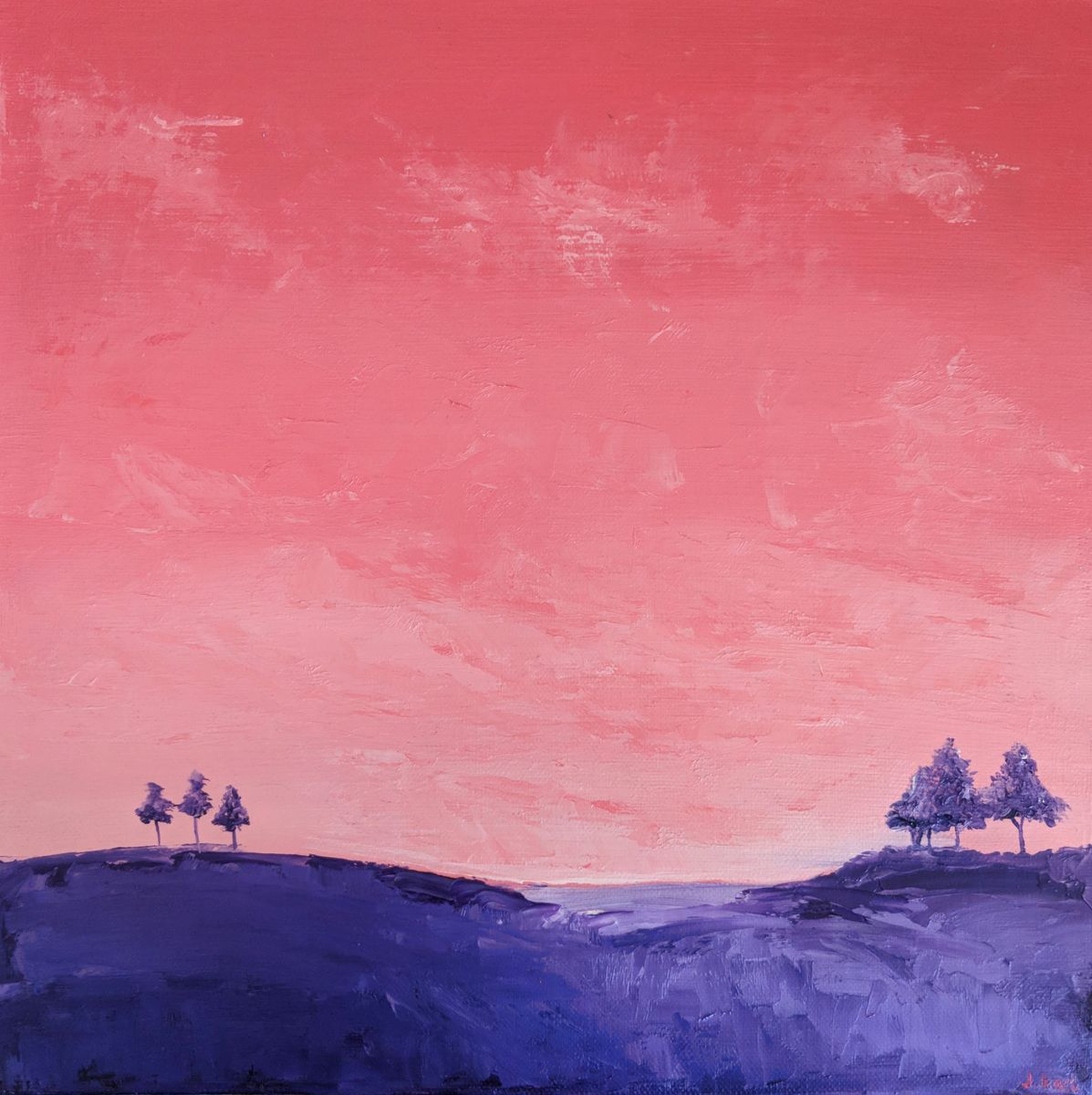 Pink Skies 2018 Oil Painting By Jo Earl Artfinder