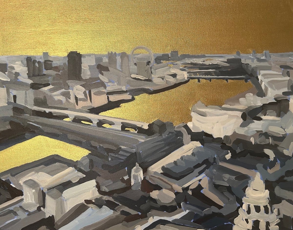 Gilded Thames 6 By Sarah Adams, 20 X 16, Artwork For Sale On Artfinder