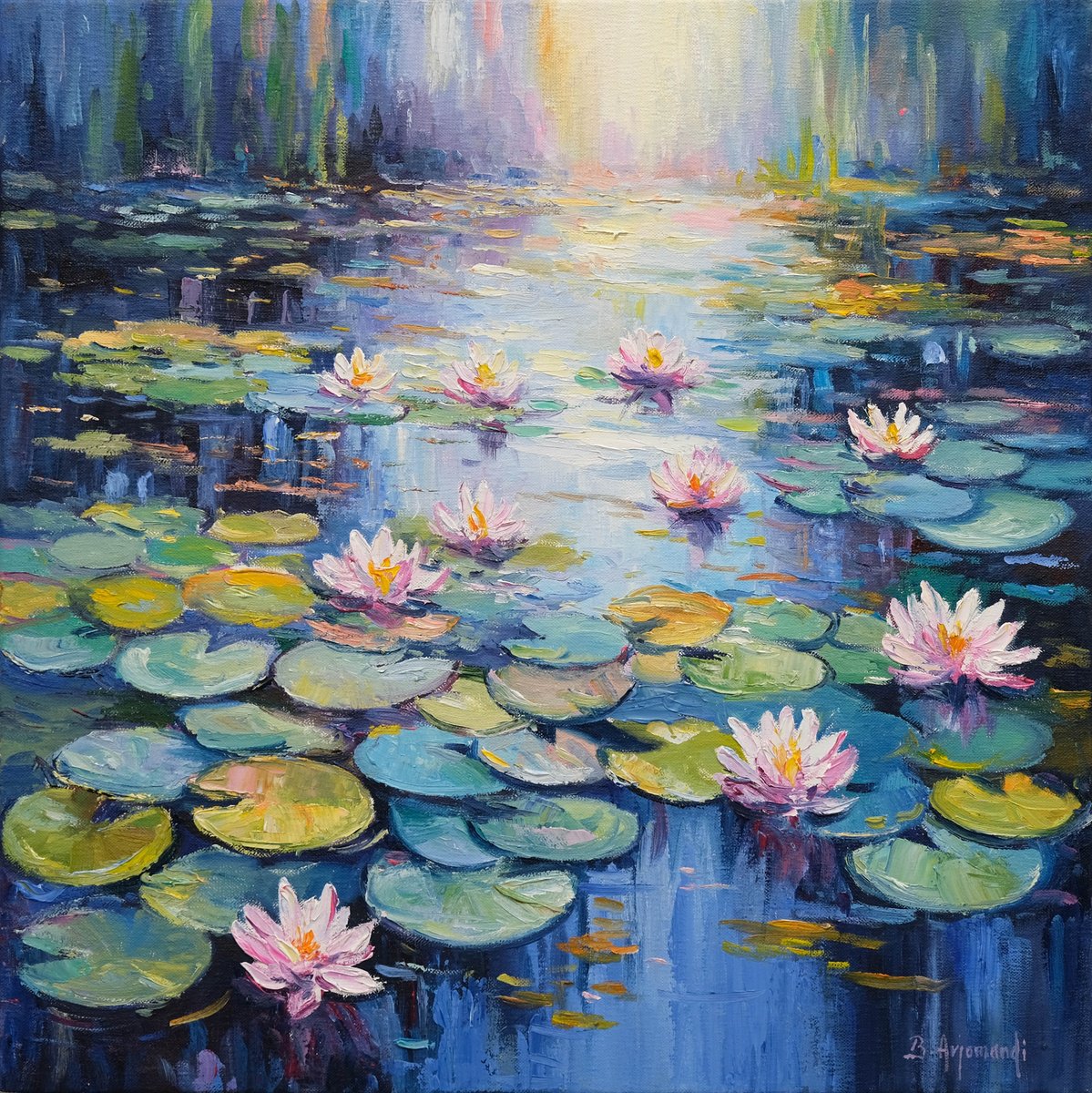 Water Lilies Pond Dreamscape by Behshad Arjomandi