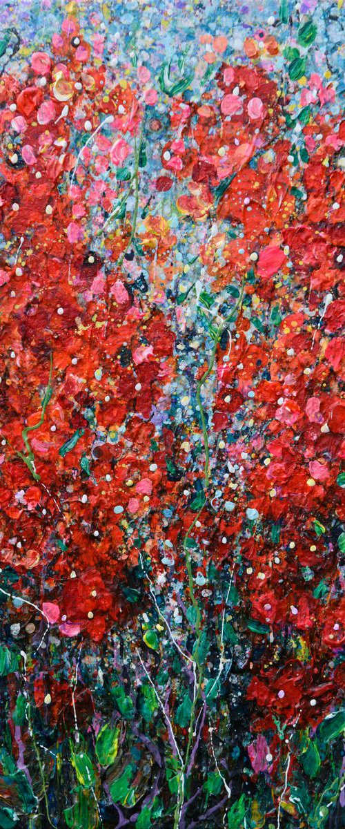 Red Wildflowers by OLena Art by Lena Owens at OLena Art