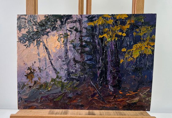 Fog in the Autumn Forest