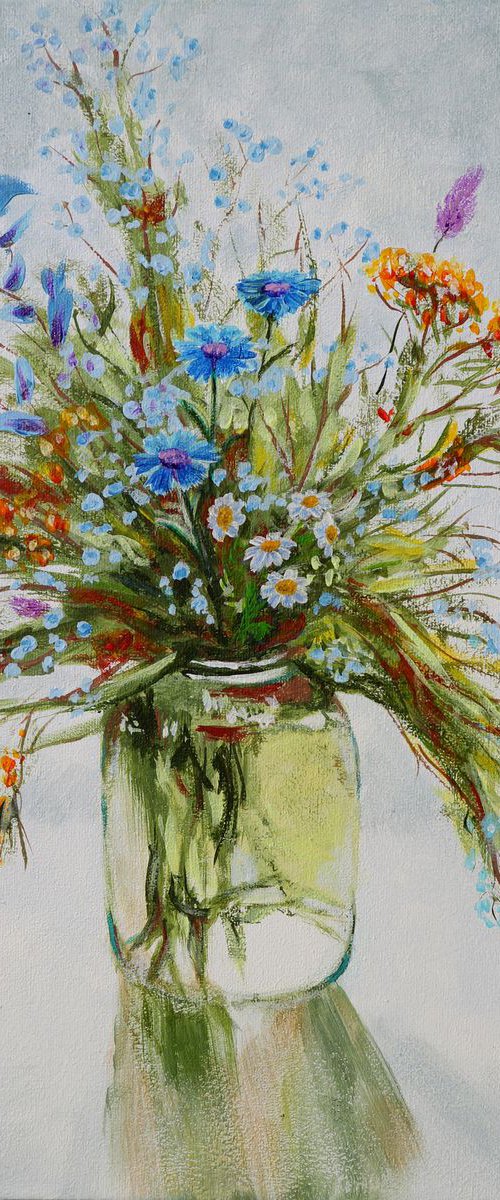 Bouquet of wildflowers, 30*40 by Dmytro Yeromenko