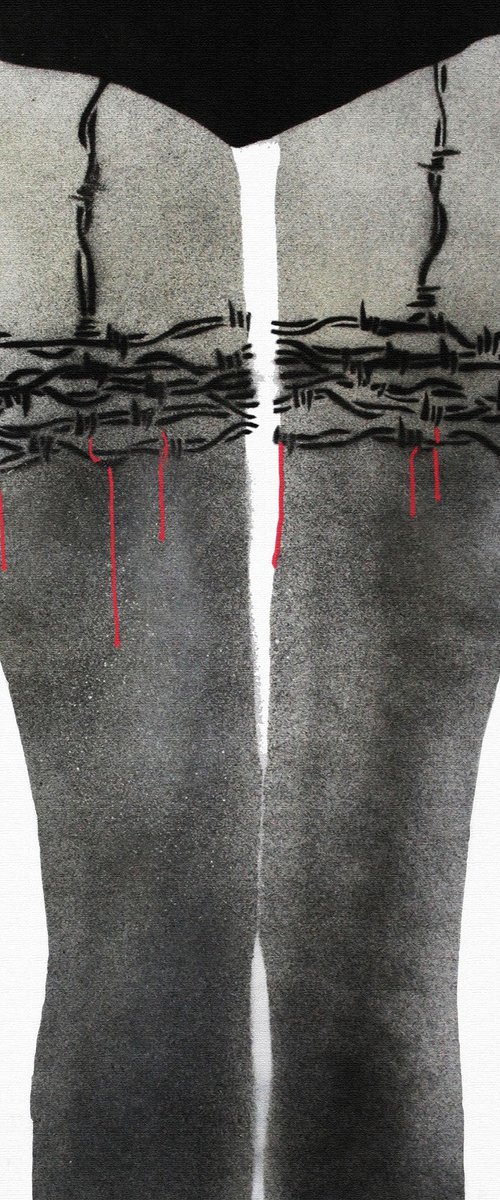 BARBED WIRE STOCKINGS (BC). by Juan Sly