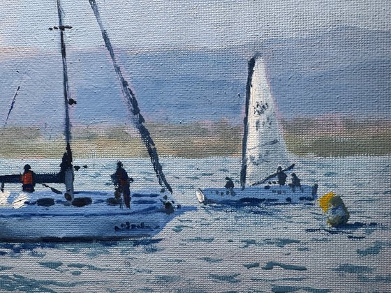 Seascape with Sailboats 52