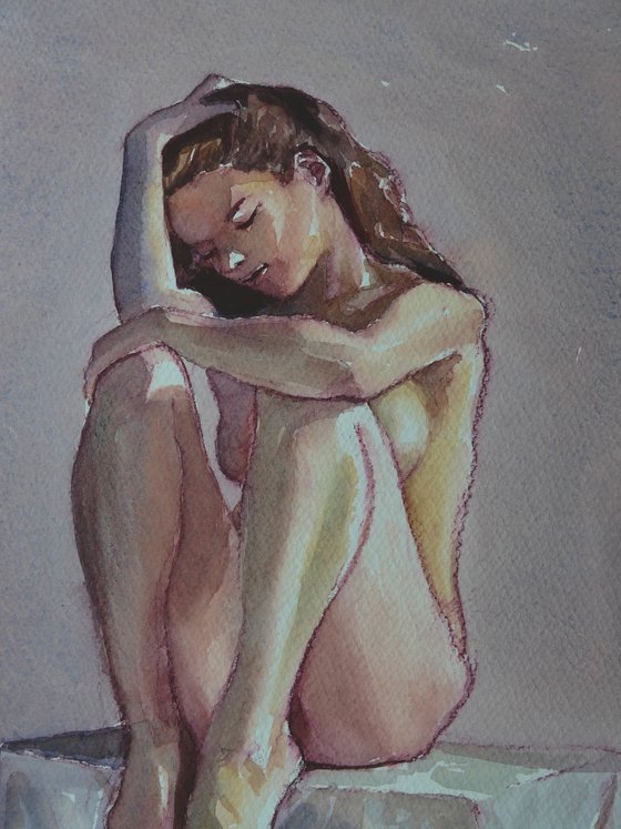 Seated female nude