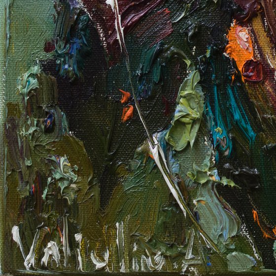 Boats   - Original  impasto oil painting
