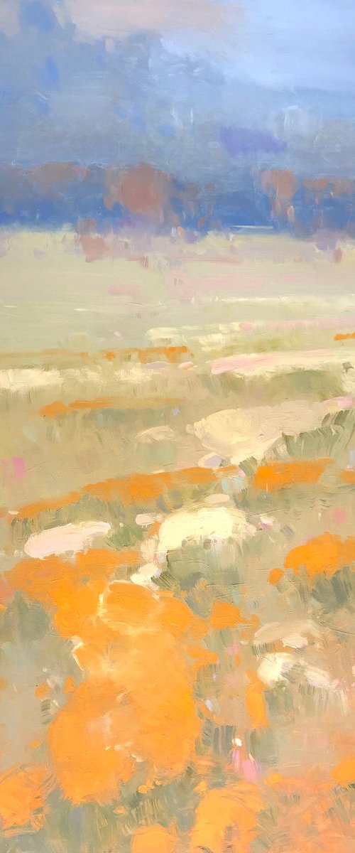 Field of Flowers, Original oil painting, One of a kind Signed, Ready to hang by Vahe Yeremyan