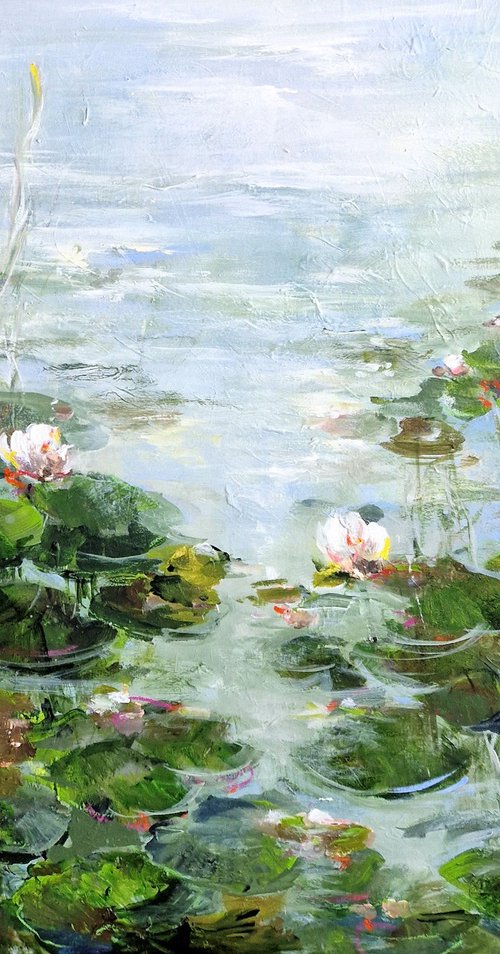 Water Lilies On The Shore by Irina Laube